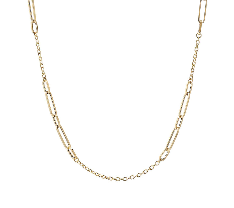 EternaGold 18" Paperclip Link Necklace, 14K Gol d 3.4g — View 3