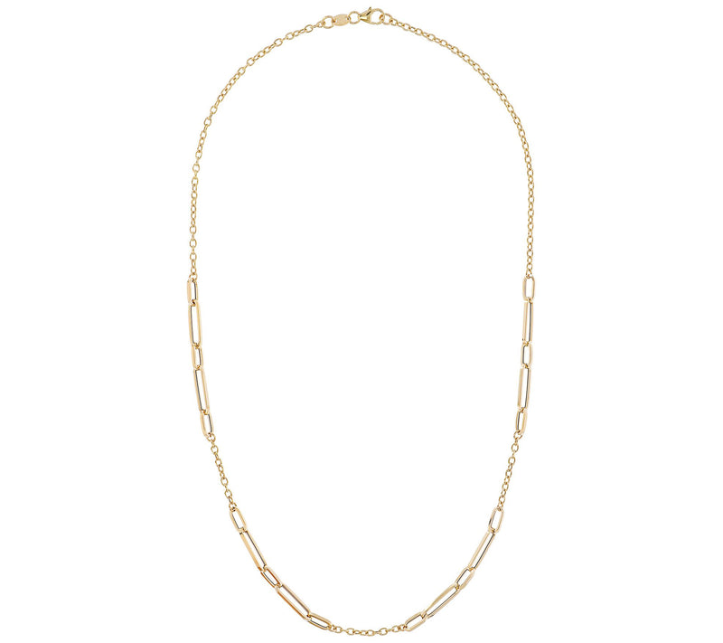 EternaGold 18" Paperclip Link Necklace, 14K Gol d 3.4g — View 4