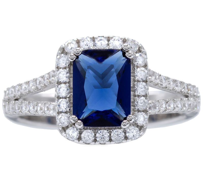 Diamonique 2.80 cttw Halo Engagement Ring, Sterling Silver — View 9