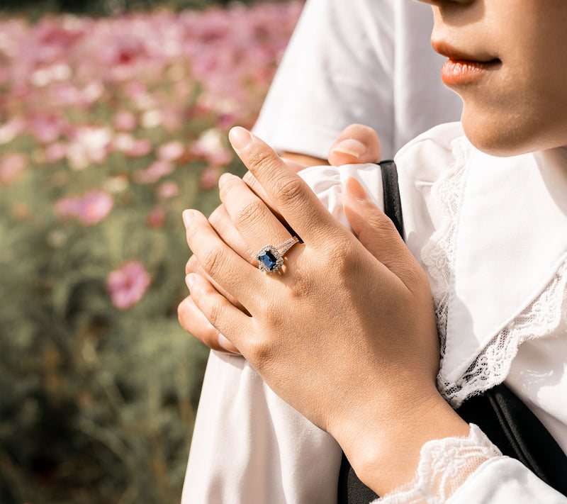 Diamonique 2.80 cttw Halo Engagement Ring, Sterling Silver — View 11