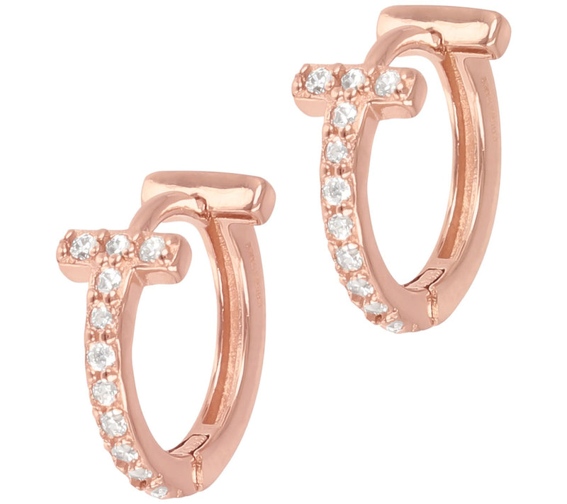 Diamonique 0.20 cttw 1/2" Hoop Earrings, Sterli ng Silver — View 5
