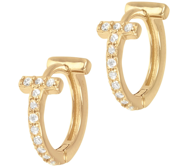 Diamonique 0.20 cttw 1/2" Hoop Earrings, Sterli ng Silver — View 7