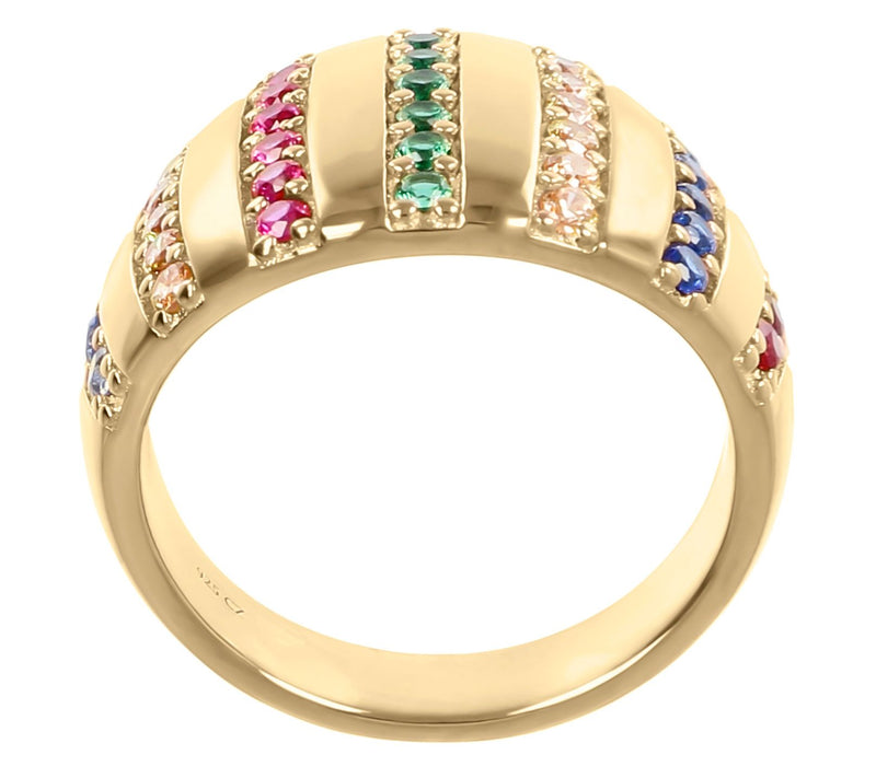 Colors of Diamonique 0.60 cttw Band Ring, Sterl ing Silver — View 9