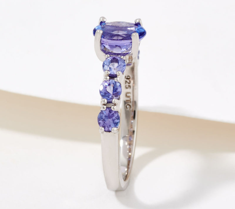 Generation Gems Exotic Oval Cut 7-Stone Ring Sterling Silver — View 13