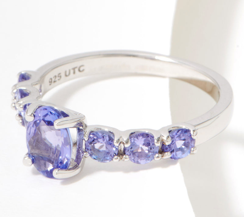 Generation Gems Exotic Oval Cut 7-Stone Ring Sterling Silver — View 11