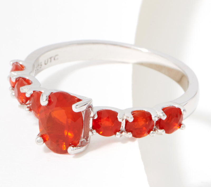 Generation Gems Exotic Oval Cut 7-Stone Ring Sterling Silver — View 9