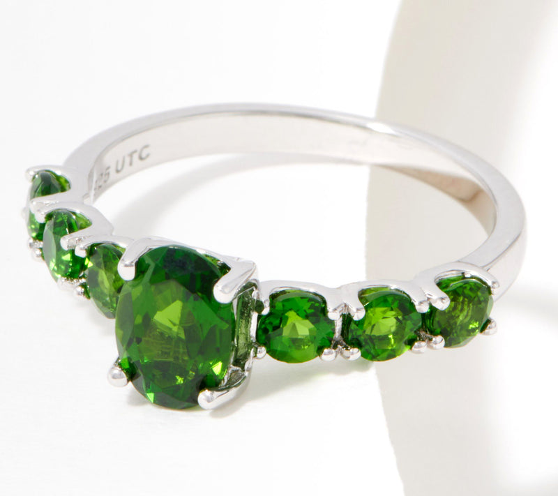 Generation Gems Exotic Oval Cut 7-Stone Ring Sterling Silver — View 7