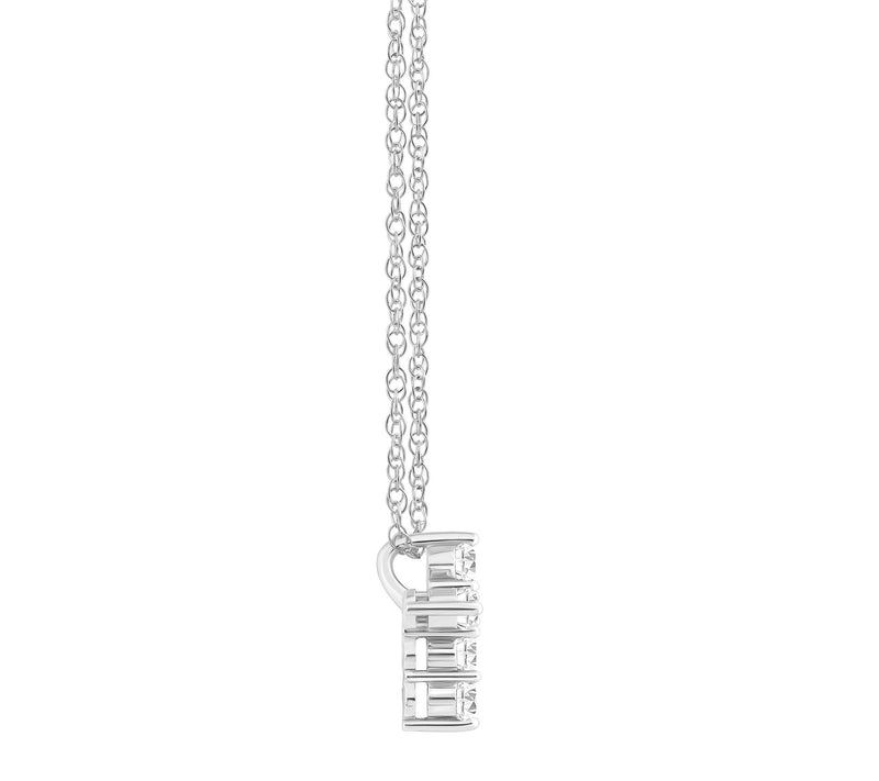 Affinity 0.25 cttw Diamond Cross Pendant w/Chain, 14K Gold — View 6