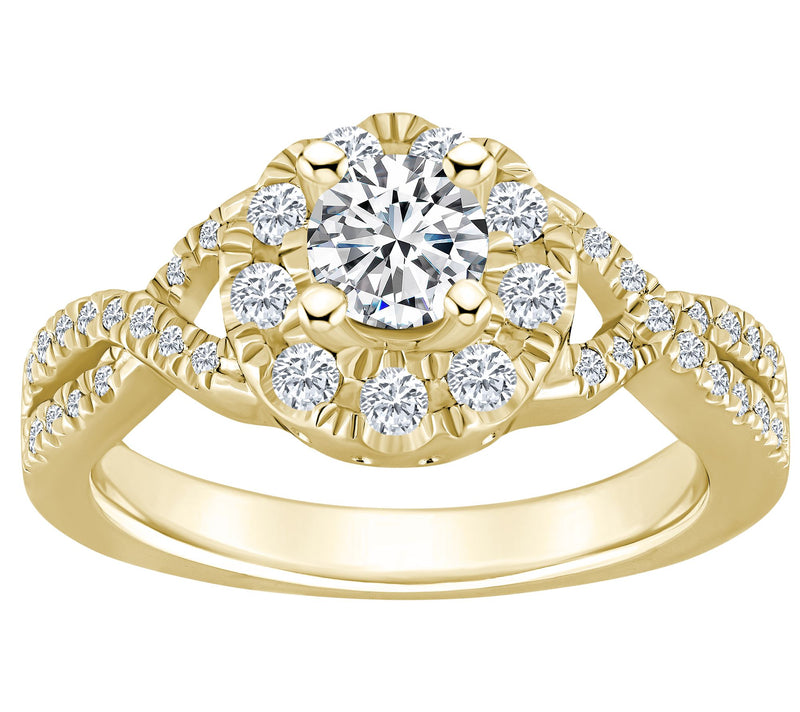 Affinity 0.85 cttw Diamond Engagement Ri ng, 14K Gold — Main view