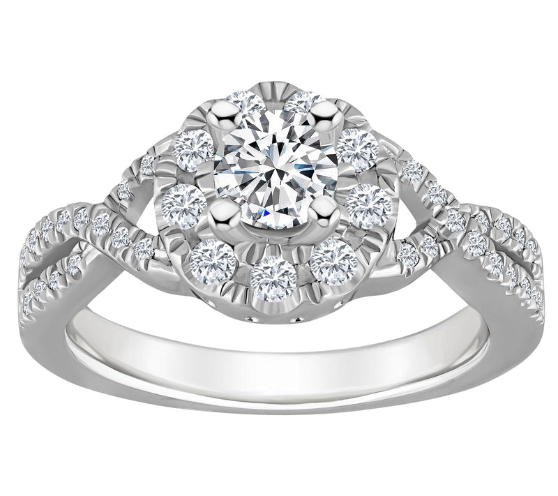 Affinity 0.85 cttw Diamond Engagement Ri ng, 14K Gold — View 5