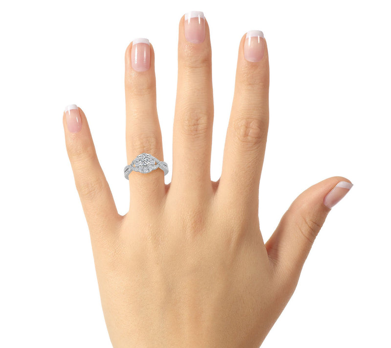 Affinity 0.85 cttw Diamond Engagement Ri ng, 14K Gold — View 8