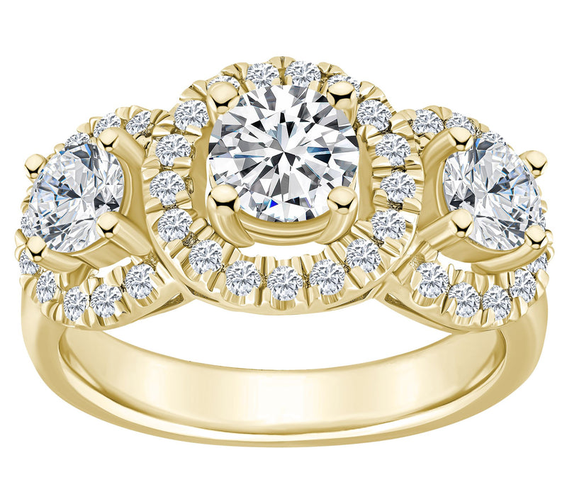 Affinity 2.00 cttw Diamond Engagement Rin g, 14K Gold — View 3