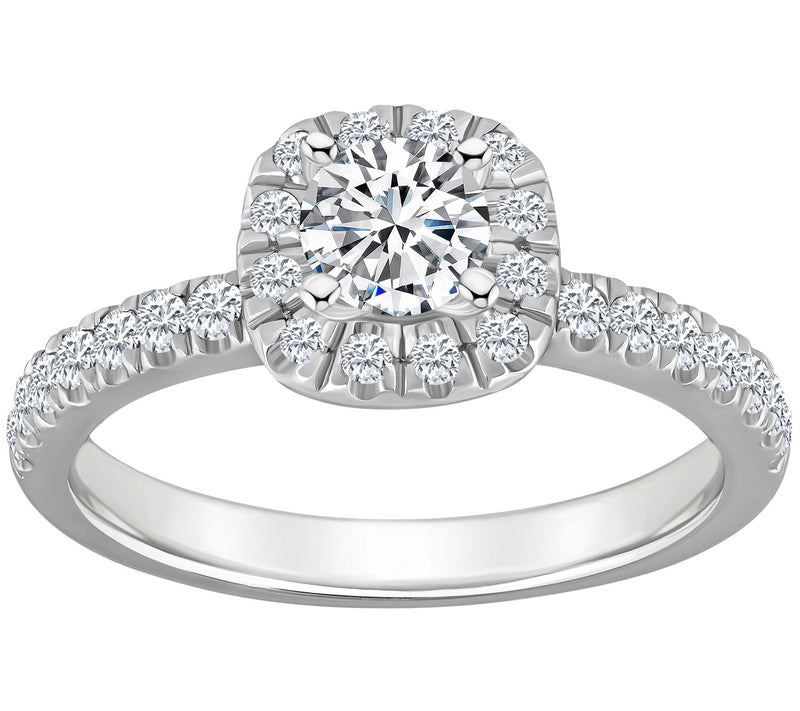 Affinity 0.80 cttw Diamond Halo Engagement Ring , 14K Gold — Main view