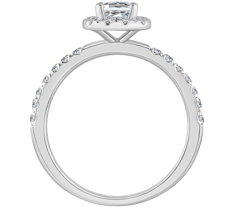 Affinity 0.80 cttw Diamond Halo Engagement Ring , 14K Gold — View 6
