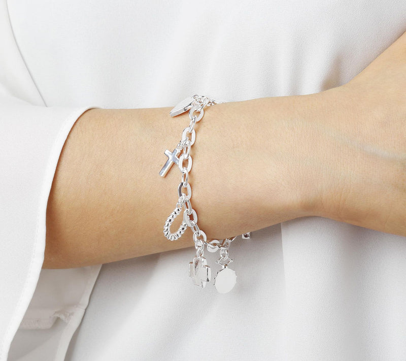 Shawn's Sterling Silver Charms of Courage Bracelet — View 7