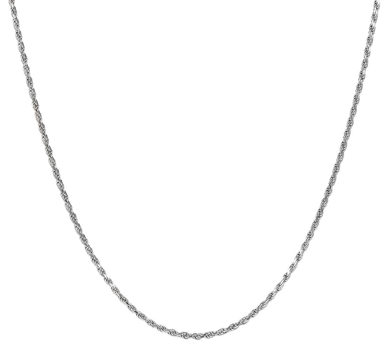 Italian Silver 22" Adjustable Rope Chain Neckla ce, 3.8g — View 5