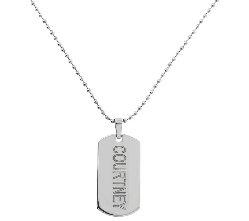 Steel by Design Personalized Tag w/ Bead Chain — Main view