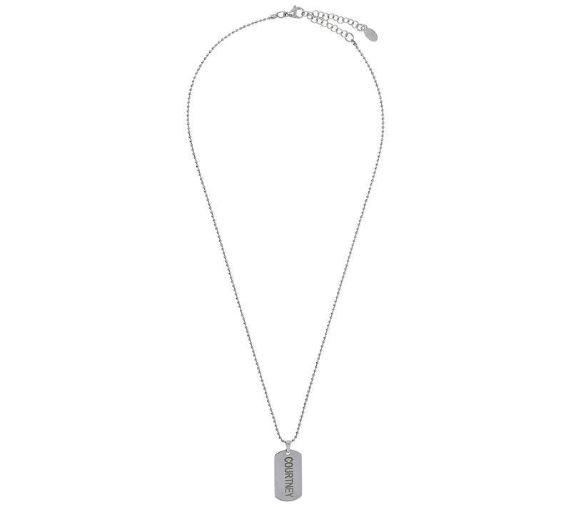 Steel by Design Personalized Tag w/ Bead Chain — View 4