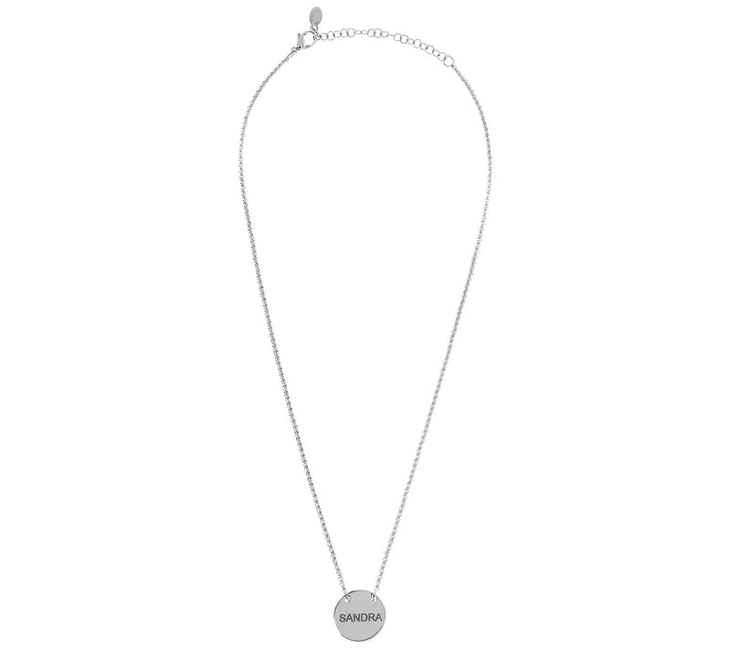 Steel by Design Personalized Disc Necklace — View 4