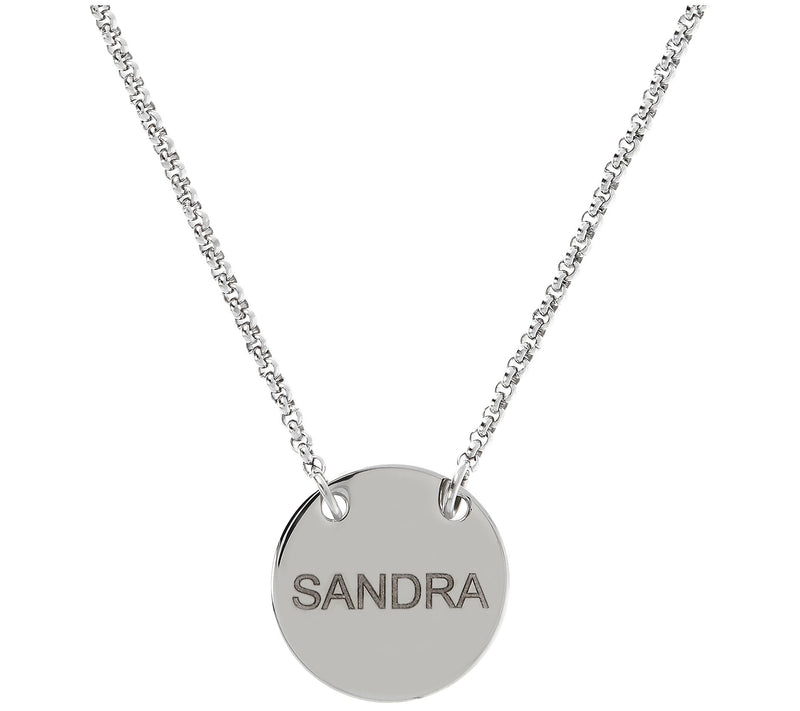 Steel by Design Personalized Disc Necklace — View 3