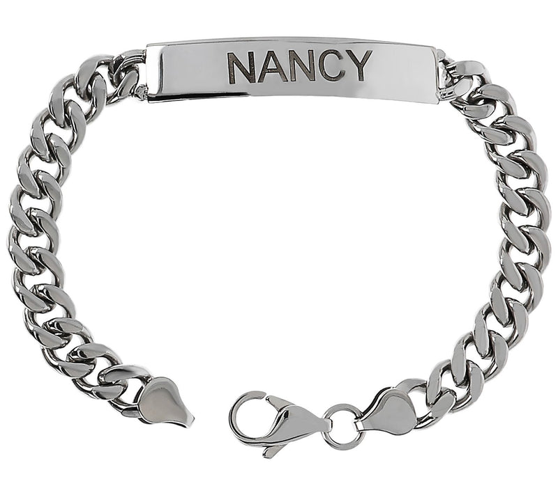 Steel by Design Personalized Curb Link Bracelet — Main view