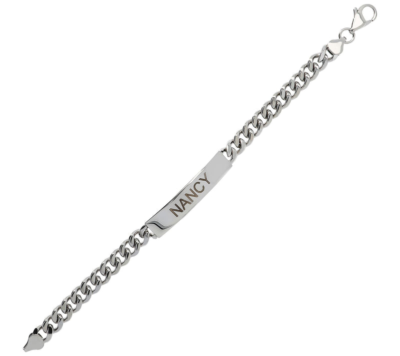 Steel by Design Personalized Curb Link Bracelet — View 4