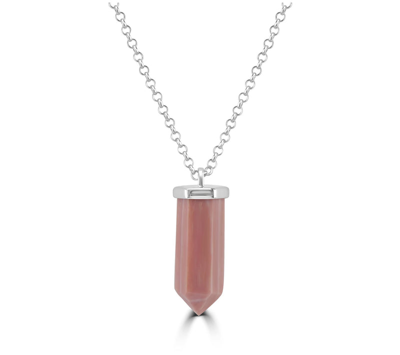 Generation Gems Sterling Silver Multi Faceted Pendant w/ Chain — View 5