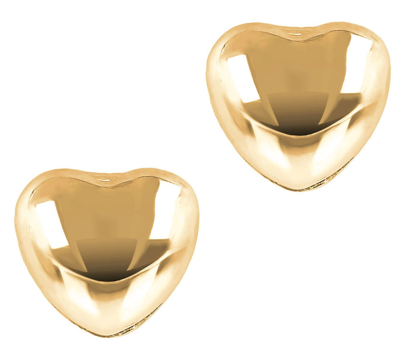 Bronzo Italia Polished Heart Stud Earrings — Main view