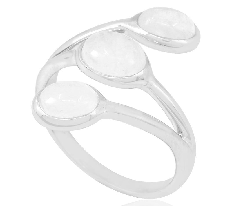 Sterling Silver Rainbow Moonstone Ring — Main view