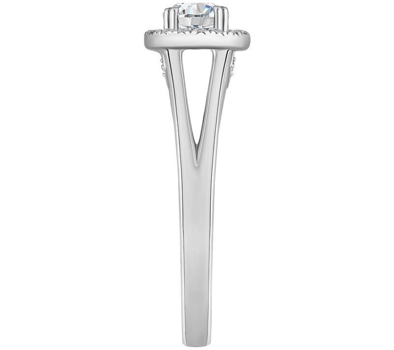 Affinity 0.50 cttw Diamond Halo Engagement Ring, 14K Gold — View 7