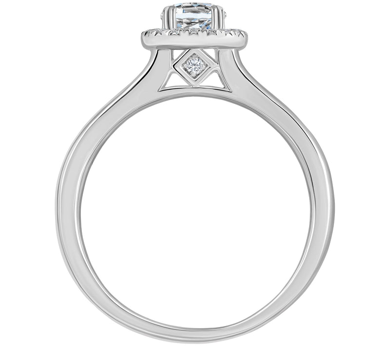 Affinity 0.50 cttw Diamond Halo Engagement Ring, 14K Gold — View 6