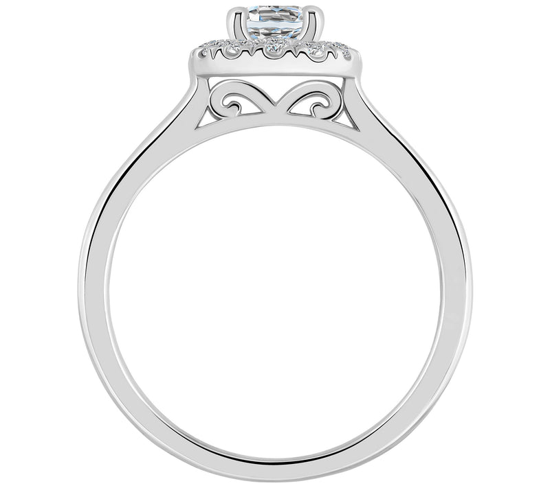 Affinity 0.70 cttw Diamond Halo Engagement Ring, 14K Gold — View 6