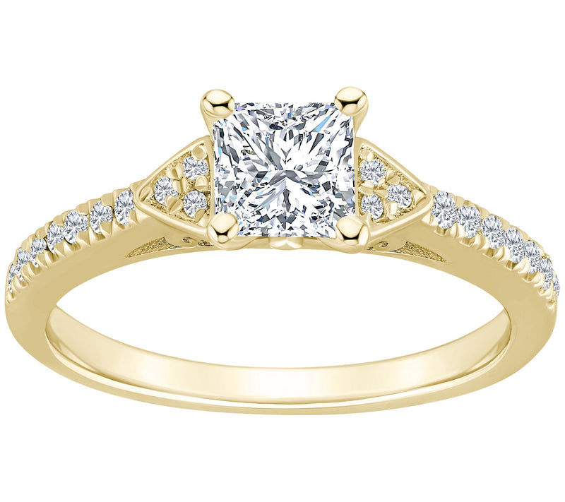 Affinity 14K Gold 0.90 cttw Diamond Engage ment Ring — View 5