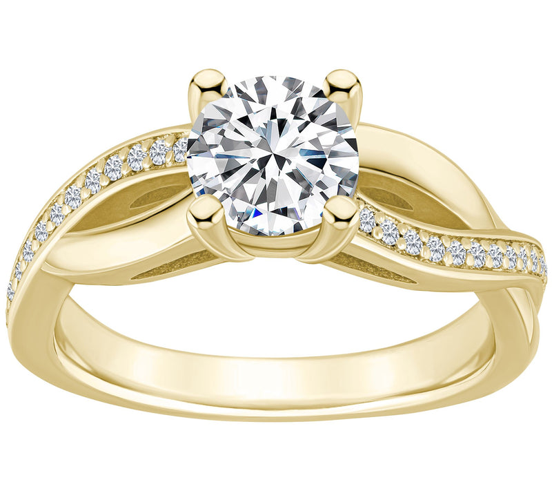 Affinity 1.05 cttw Diamond Engagement Ri ng, 14K Gold — View 5