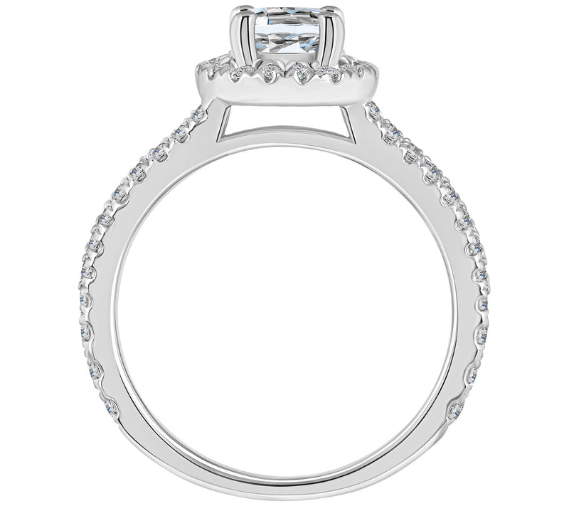 Affinity 1.35 cttw Diamond Halo Engagement Ring , 14K Gold — View 6