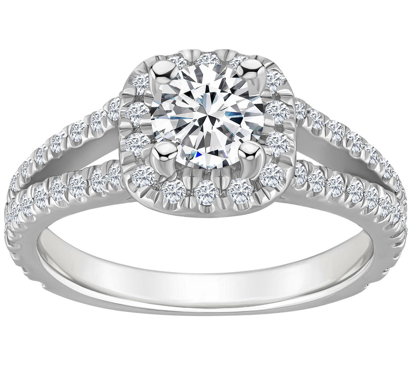 Affinity 1.40 cttw Diamond Halo Engagement Ring , 14K Gold — Main view