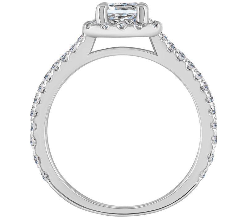 Affinity 1.40 cttw Diamond Halo Engagement Ring , 14K Gold — View 6