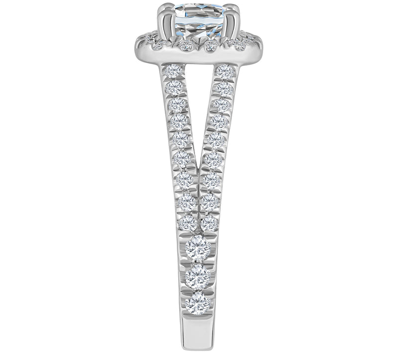 Affinity 1.40 cttw Diamond Halo Engagement Ring , 14K Gold — View 7