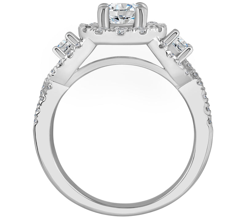 Affinity 1.50 cttw Diamond Engagement Ring, 14K Gold — View 6