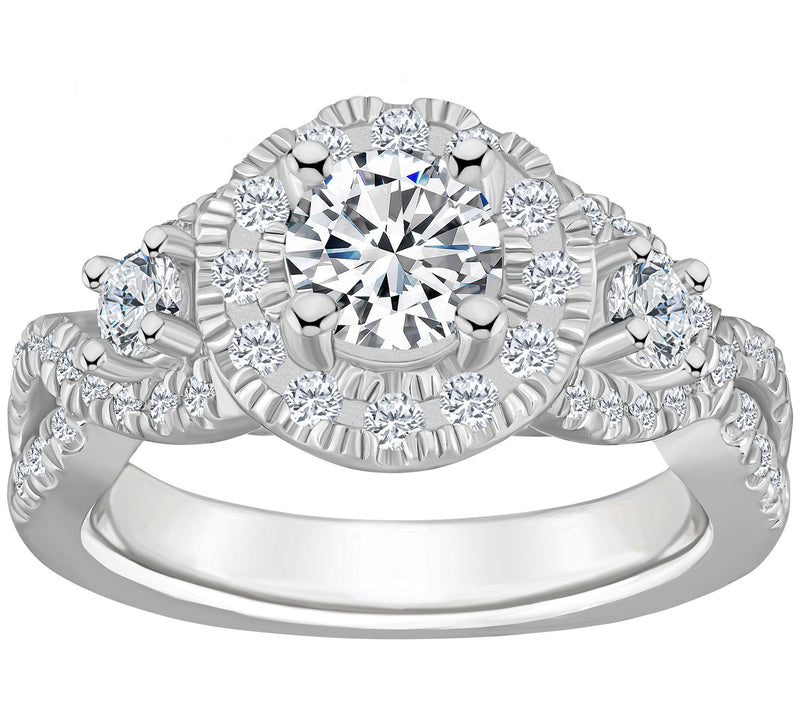 Affinity 1.50 cttw Diamond Engagement Ring, 14K Gold — View 3