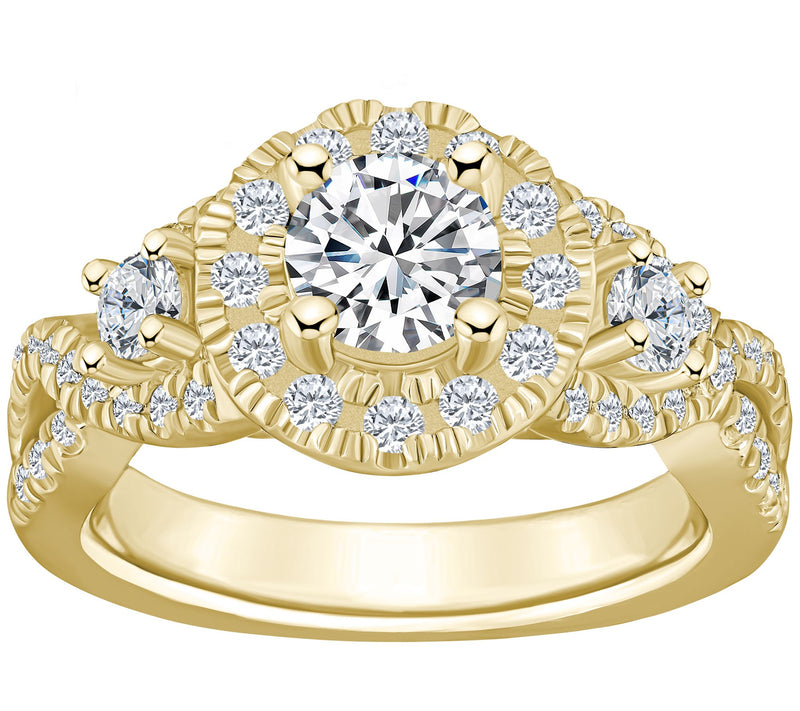 Affinity 1.50 cttw Diamond Engagement Ring, 14K Gold — View 5