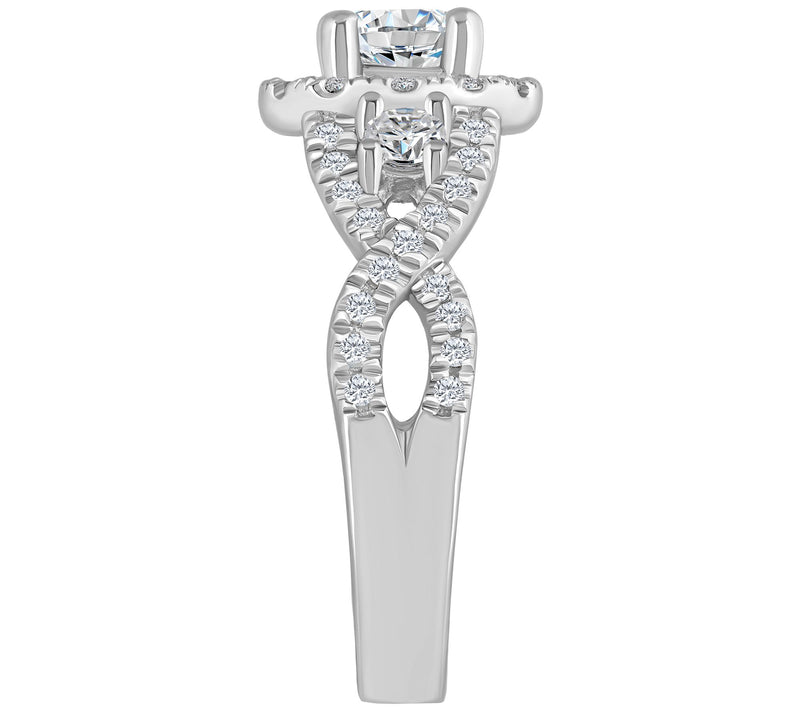 Affinity 1.50 cttw Diamond Engagement Ring, 14K Gold — View 7