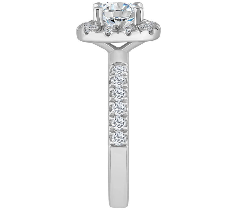 Affinity 1.50 cttw Diamond Halo Engagement Ring , 14K Gold — View 7