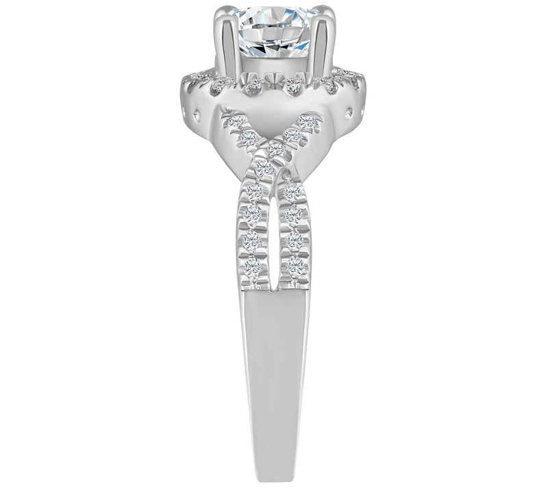Affinity 1.25 cttw Diamond Halo Engagement Ring , 14K Gold — View 7