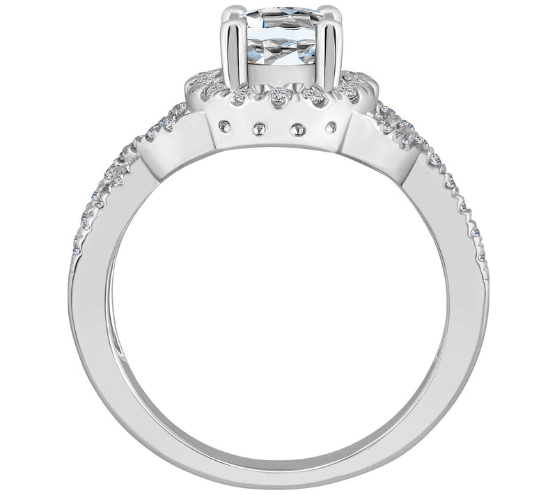 Affinity 1.25 cttw Diamond Halo Engagement Ring , 14K Gold — View 6