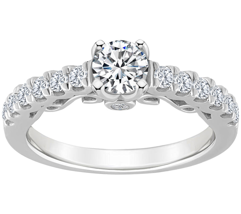 Affinity 0.80 cttw Diamond Engagement Ring, 14K Gold — View 3