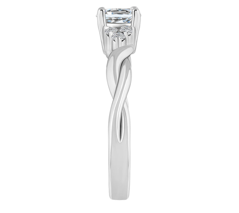 Affinity 0.80 cttw Diamond Engagement Twist Ban d Ring, 14K — View 7