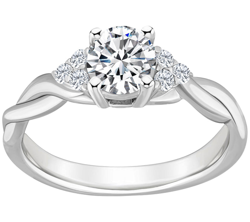 Affinity 0.80 cttw Diamond Engagement Twist Ban d Ring, 14K — View 3