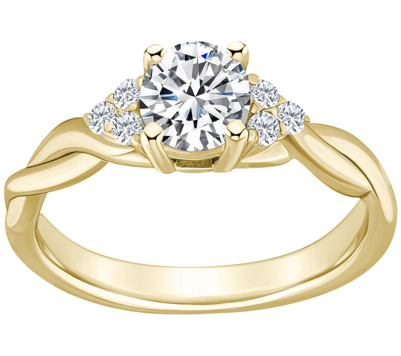 Affinity 0.80 cttw Diamond Engagement Twist Ban d Ring, 14K — View 5