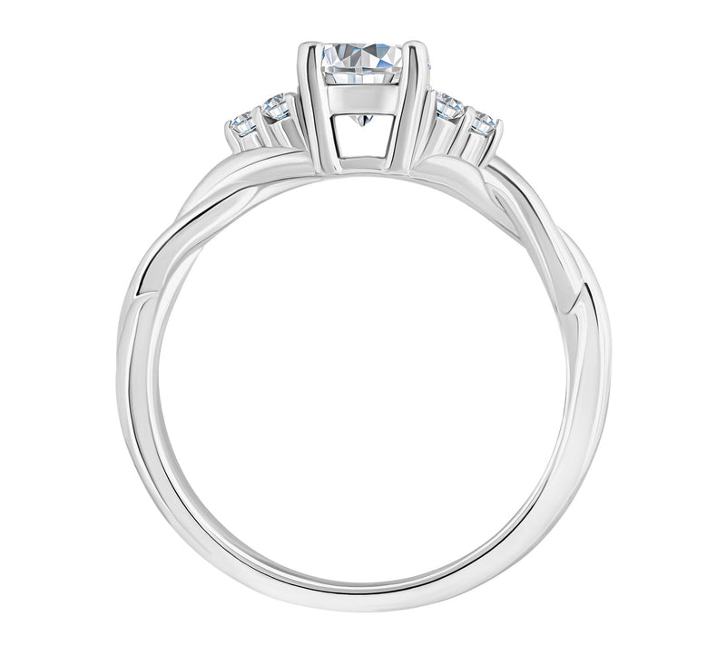 Affinity 0.80 cttw Diamond Engagement Twist Ban d Ring, 14K — View 6